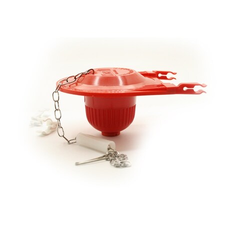 Thrifco Plumbing 3-Inch Mizer Flush III Red Flapper with Adjustable Bulb, Remova 4507850
